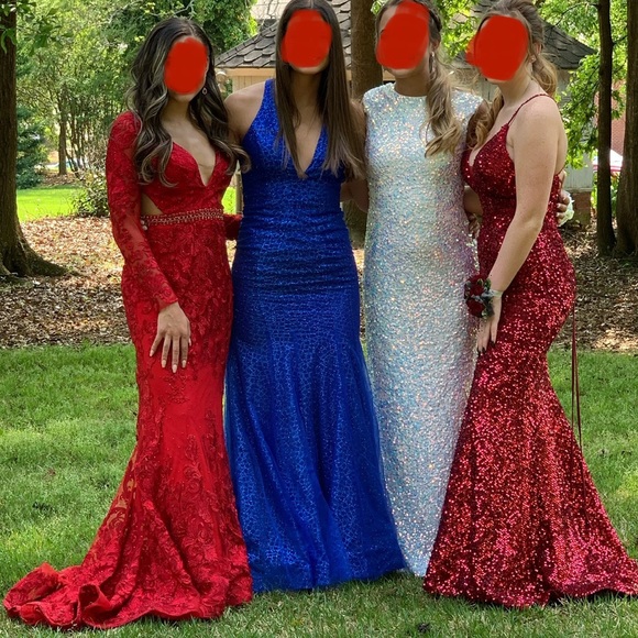 Mac Duggal Beaded Lace Prom/Pageant Dress - Picture 6 of 9